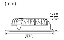 1202 12V Möbelspotlight 3000K 4,7W Vit IP44