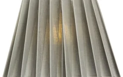 Adrian Plisserad Oval Lampskärm 22cm Grå