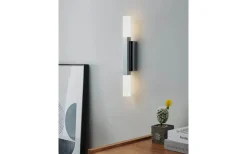 Alcudia Vägglampa 42cm LED 3000K 2x5,5W Silver IP44