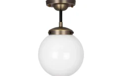 Alley Plafond 20cm Antikmässing/Vit IP44