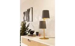 Almeida 2 Bordslampa 61cm Borstad Mässing