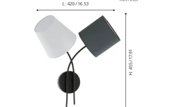 Almeida Vägglampa Svart