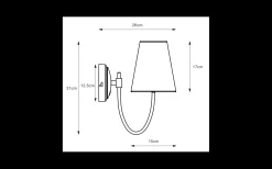 Amar Vägglampa Svart/Beige