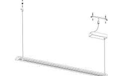 Amontillado Taklampa 116cm LED 3000K 27W Svart