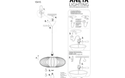 Arcos Taklampa 50cm Trä