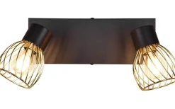 Ardon Spotlight 2-delad E14 mattsvart/polerad mässing