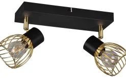 Ardon Spotlight 2-delad E14 mattsvart/polerad mässing