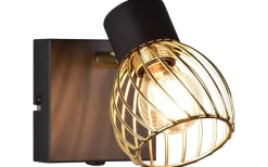 Ardon Spotlight E14 mattsvart/polerad mässing