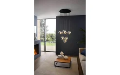 Ariscani Rondell Taklampa 66cm 10L Svart/Transparent