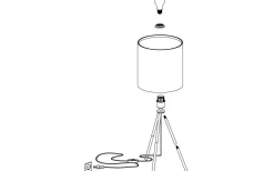 Arnhem Bordslampa 61cm Vit