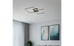 Arribo Plafond LED fyrkantig mattsvart RGBW