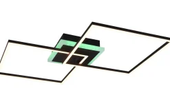 Arribo Plafond LED fyrkantig mattsvart RGBW