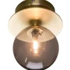 Art Deco Badrumslampa Mässing/Rök IP44