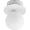 Art Deco Vägglampa/Plafond 16cm IP44 Vit