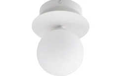 Art Deco Vägglampa/Plafond 16cm IP44 Vit