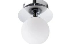 Art Deco Vägglampa/Plafond Krom/Vit IP44