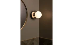 Art Deco Vägglampa/Plafond Krom/Vit IP44