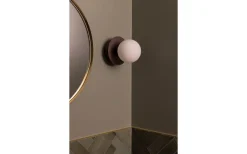 Art Deco Vägglampa/Plafond Bronze/Vit IP44