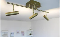 Artic Takspotlight 66cm LED 3x6W 3000K Matt Mässing