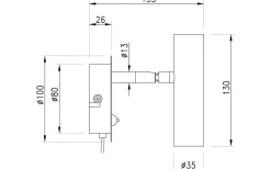 Artic Vägglampa LED 6W 3000K Svart/Krom