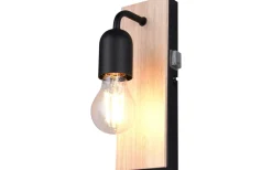 Arturo H2O Vägglampa 1-del E27 trä/matt svart IP44