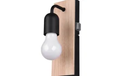 Arturo H2O Vägglampa 1-del E27 trä/matt svart IP44