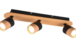 Aruni Spotlight 3-delad GU10 trä/matt svart