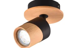 Aruni Spotlight GU10 trä/matt svart