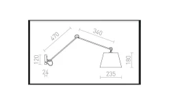 Ashley Vägglampa Vit/Krom E27