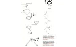 Astoria Golvlampa 153cm G9 Svart