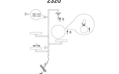 Astoria Vägglampa 62cm G9 Svart