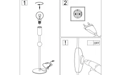Astrid Lampfot 41cm Borstad Stål