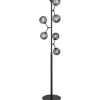 Atom Golvlampa 155cm Svart/Smoke