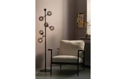 Atom Golvlampa 155cm Svart/Smoke