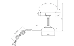 August Bordslampa 28cm Antik