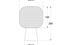 Aura Bordslampa 28cm Bruntbets/Vit