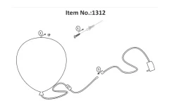 Balloon Vägglampa 35cm LED 6W Grå