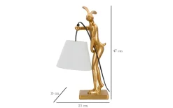 Barca Bordslampa Kanin 47cm Guld