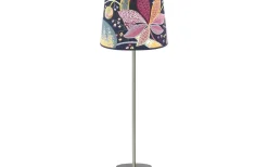 Base Bordslampa 58cm Silver med mönstrad skärm