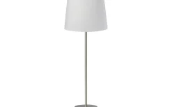 Base Bordslampa 58cm Silver med offwhite skärm