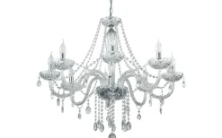 Basilano Kristallkrona 8-Arm 82cm Krom