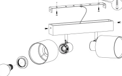 Batallas Takspotlight 30cm Svart