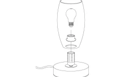 Batista Bordslampa 23cm Nickel