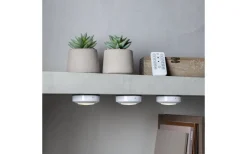 Batteridriven Spotlight m. Fjärrkontroll 3-Pack Vit