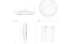 Battistona Plafond 38cm LED 3000-6500K 17,4,W med Fjärrkontroll Vit