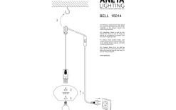 Bell Fönsterlampa 15cm Svart/Opalvit