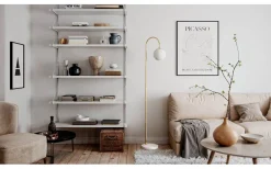 Bellagio Golvlampa 163cm Mässing/Vit