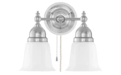 Bergman - Förnicklad / Brytare / Vitt fäste