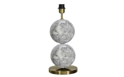 Bertone Lampfot 47cm Vit Marmor/Mässing