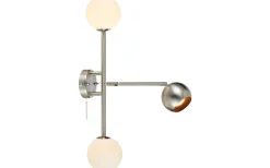 Beside Vägglampa 3L Stål/Vit